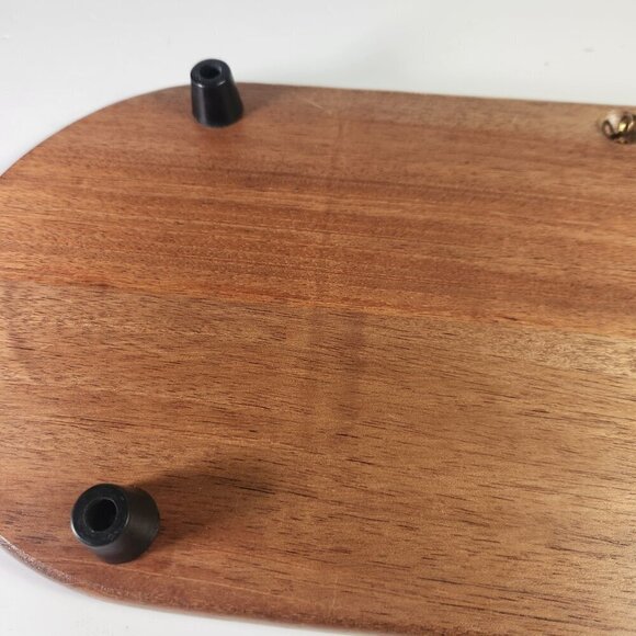 Charcuterie Cheese Board Tray with Ceramic Tile in the Center Vintage 70s Japan - Picture 8 of 11